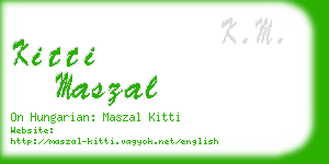 kitti maszal business card